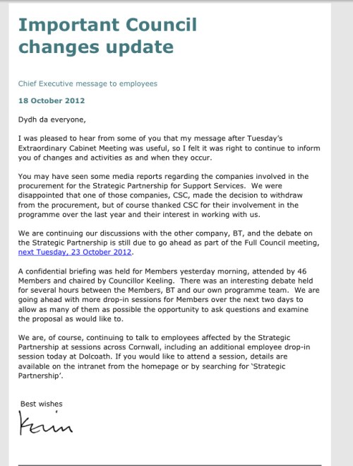 chief exec letter cornwall